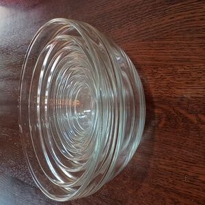 Vintage Arcoroc France 8 Clear Glass Nesting Bowls b560